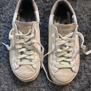 P448 women’s White Sneakers with Iridescent Accents size 37 / us 7